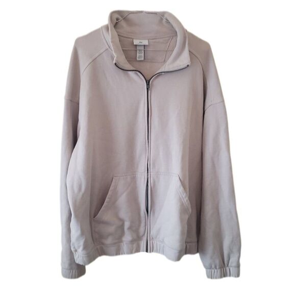 H&M Relaxed Fit Men's Beige Zip Up Pocket Jacket - Picture 1 of 4